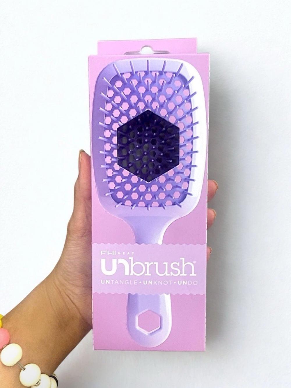 NEW FHI Heat UNbrush Pastel Collection Detangling Brush Wet Dry Hair Lavender